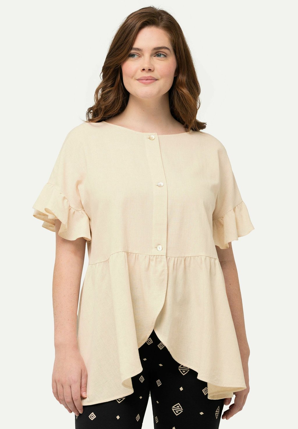 

Блуза SHORT SLEEVE PEPLUM Ulla Popken, белый