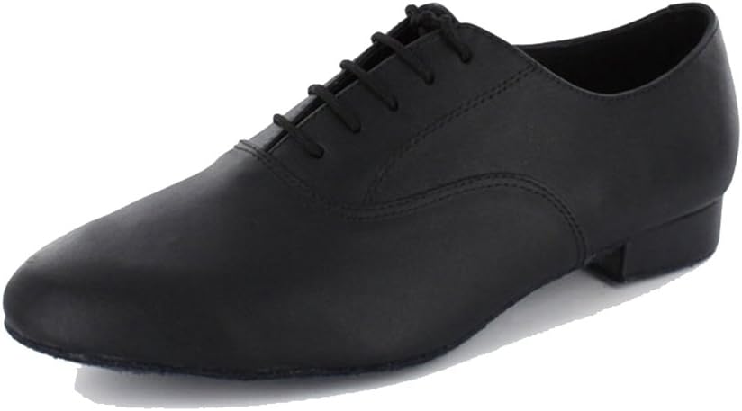 

Мужские стандартные классические танцевальные туфли с закрытым носком на шнуровке для социальной, сальсы, танго, джаза, румбы, бальных, латинских и современного танца Mgm-Joymod, черный