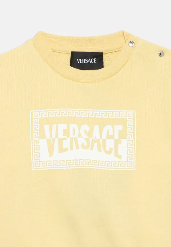Толстовка унисекс felpa с контрастным логотипом Versace, Linden Milk/Bianco — фото 3