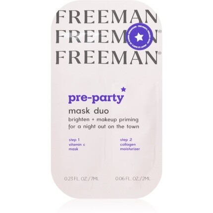 

Осветляющая маска для лица Pre-Party Illuminating Face Mask Duo - 9 мл Freeman