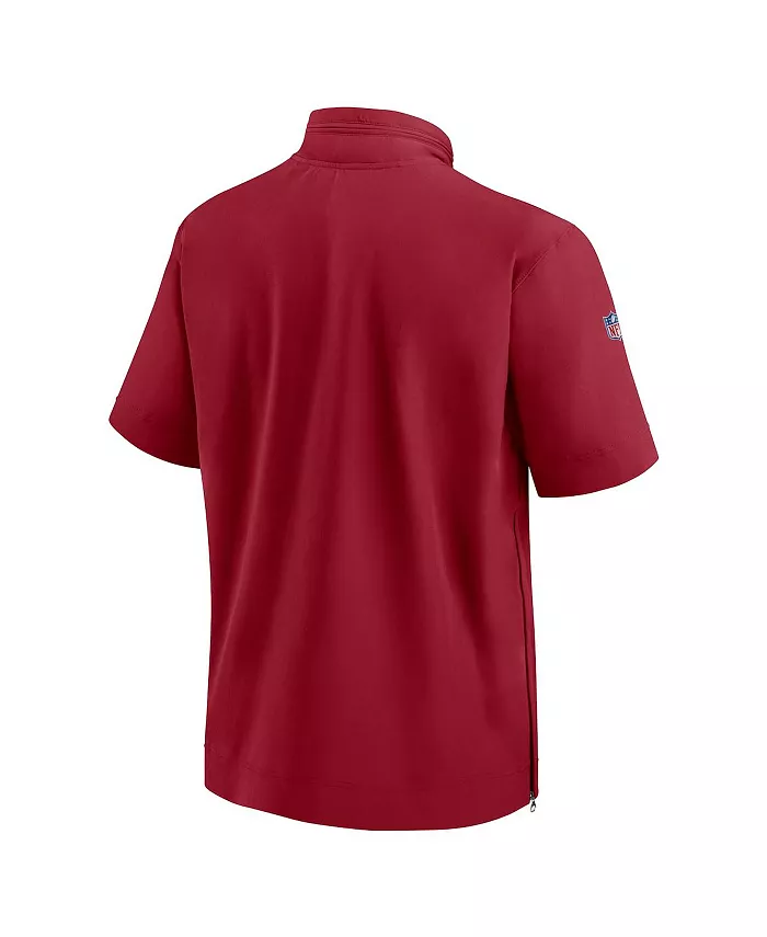 Мужская худи с молнией на четверть и короткими рукавами Arizona Cardinals Sideline Coach Nike — фото 2
