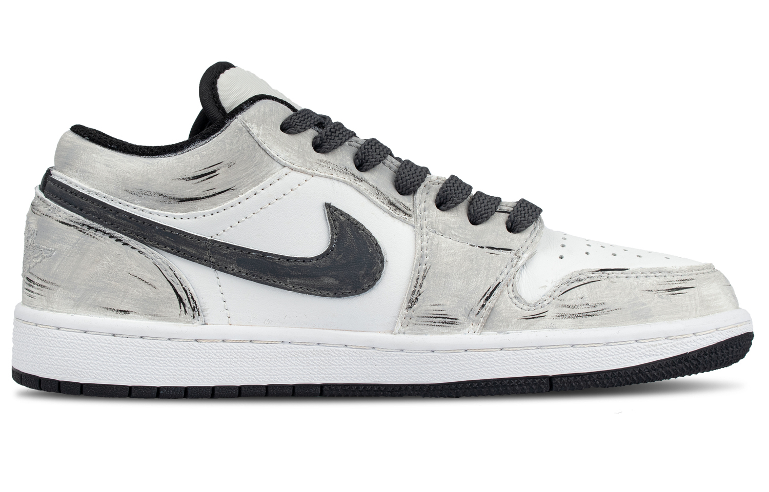 Jordan Кроссовки Air 1 Gray Fantasy Low top Vintage Basketball Shoes Unisex Gray White — фото 3