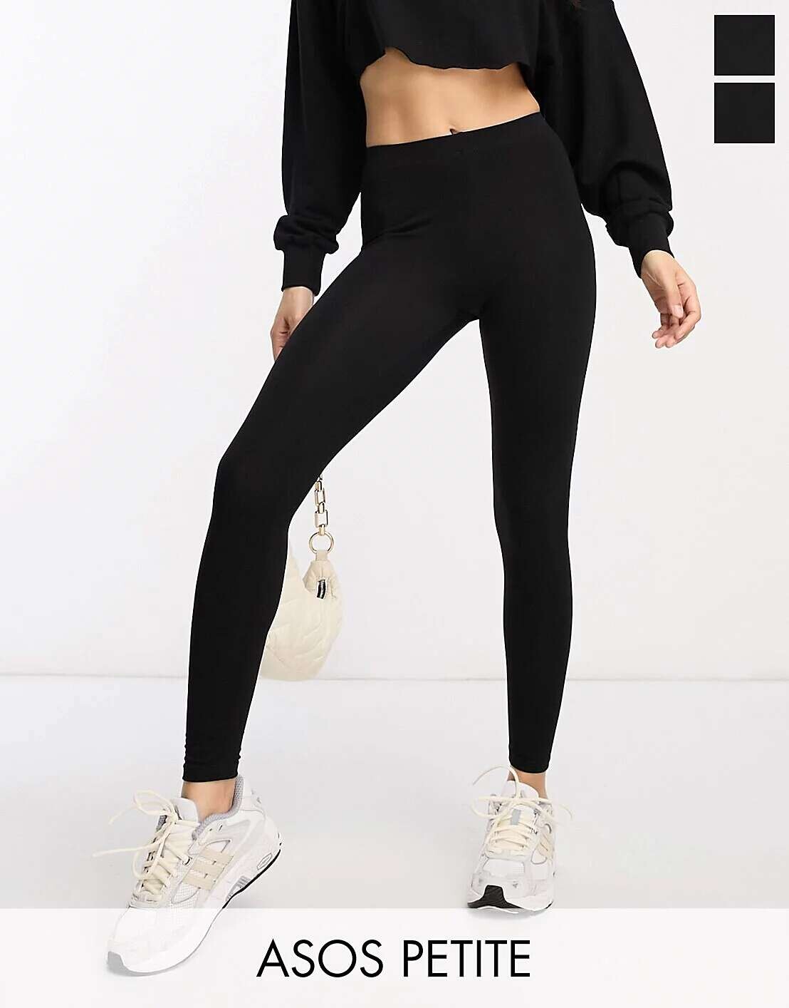 

Пара черных леггинсов ASOS DESIGN Petite - BLACK