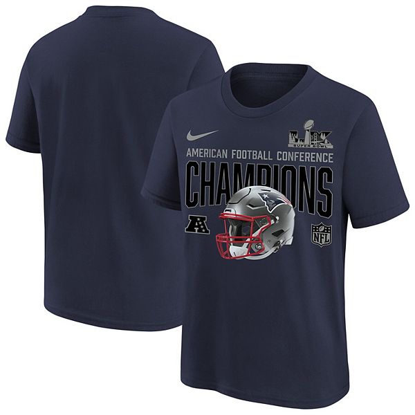 Футболка youth navy new england patriots 2025 afc champions glory shield helmet Nike — фото 2