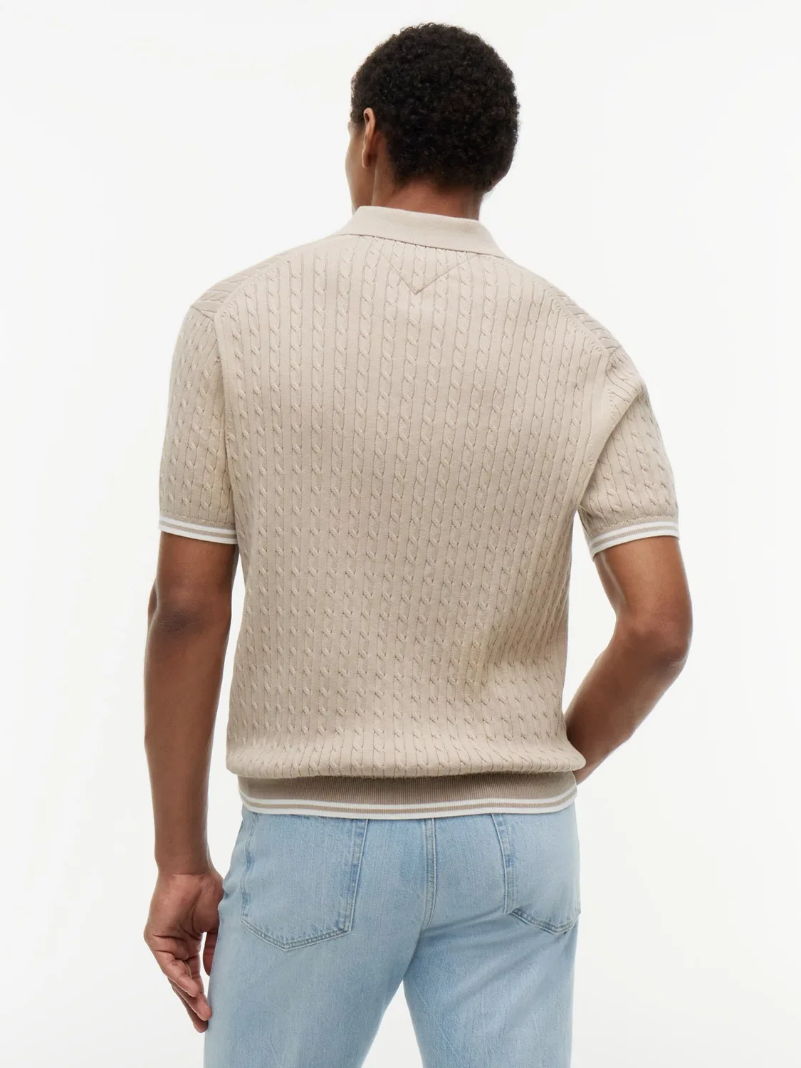 Рубашка Tommy Hilfiger Cable Short Sleeve в цвете Kitt — фото 3