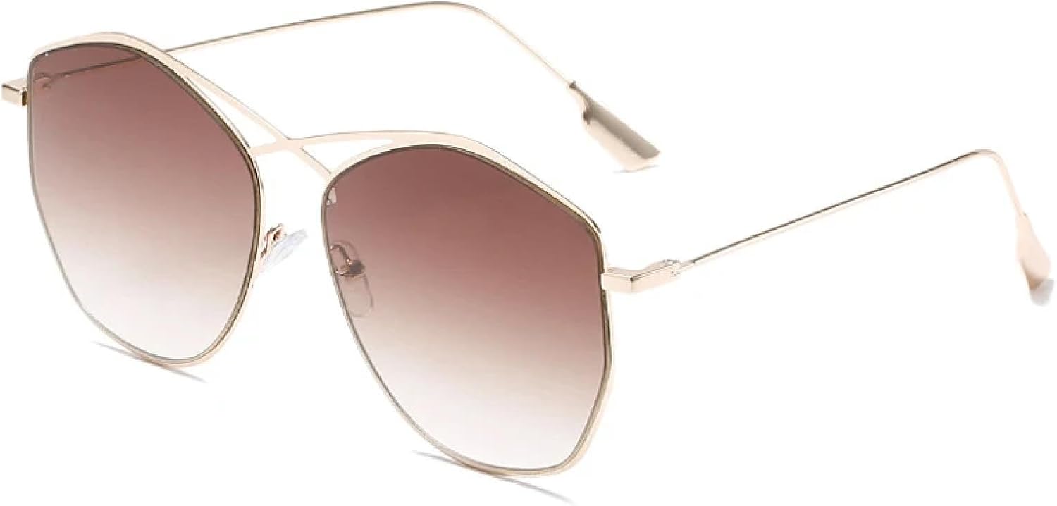 

Модные овальные металлические солнцезащитные очки для женщин и мужчин, винтажные, роскошные, для активного отдыха и путешествий, очки с защитой от УФ-излучения UV400 TKKTLLT, Gold Gradient Tea