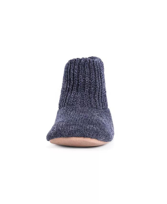 Мужские шерстяные тапочки-носки Morty Ragg, темно-синие, XL (11,5-12,5) MUK LUKS, синий — фото 2