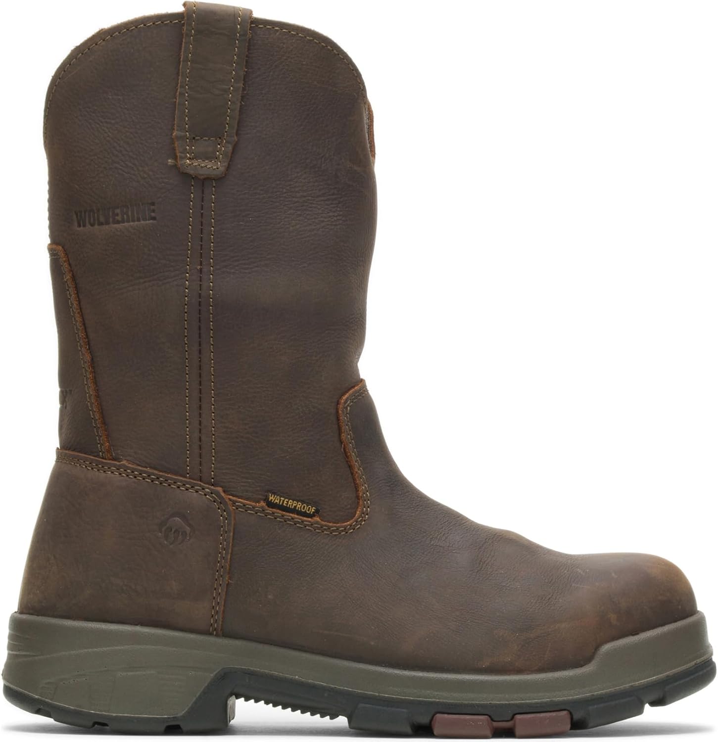

Мужские водонепроницаемые ботинки Wolverine Cabor Wellington, темно-коричневый