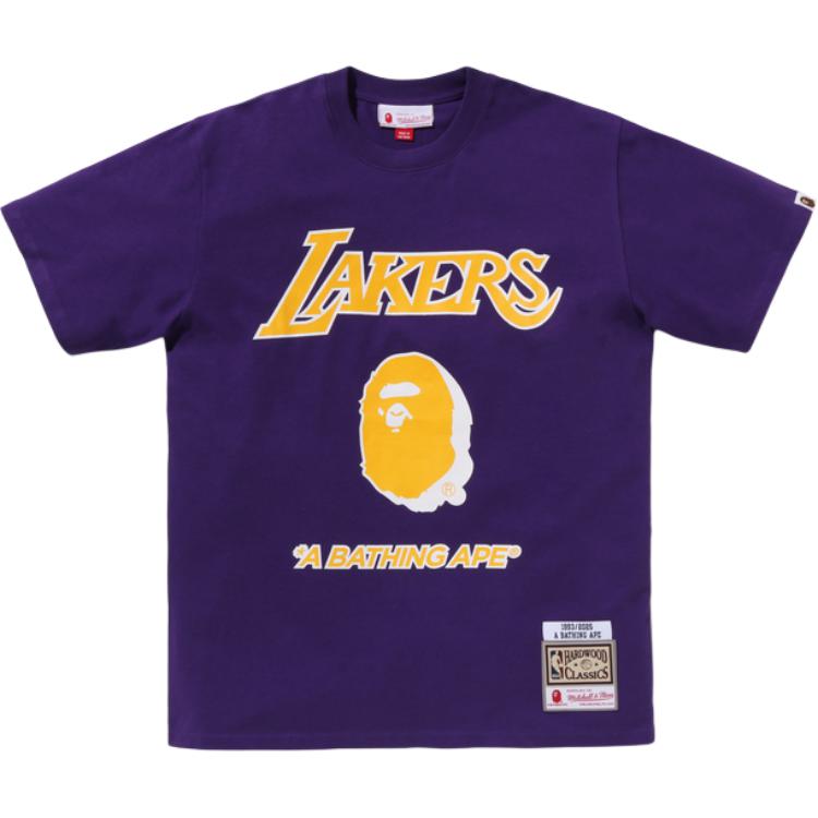 Футболка Mitchell & Ness X NBA FW25 мужская A BATHING APE, желтый — фото 3