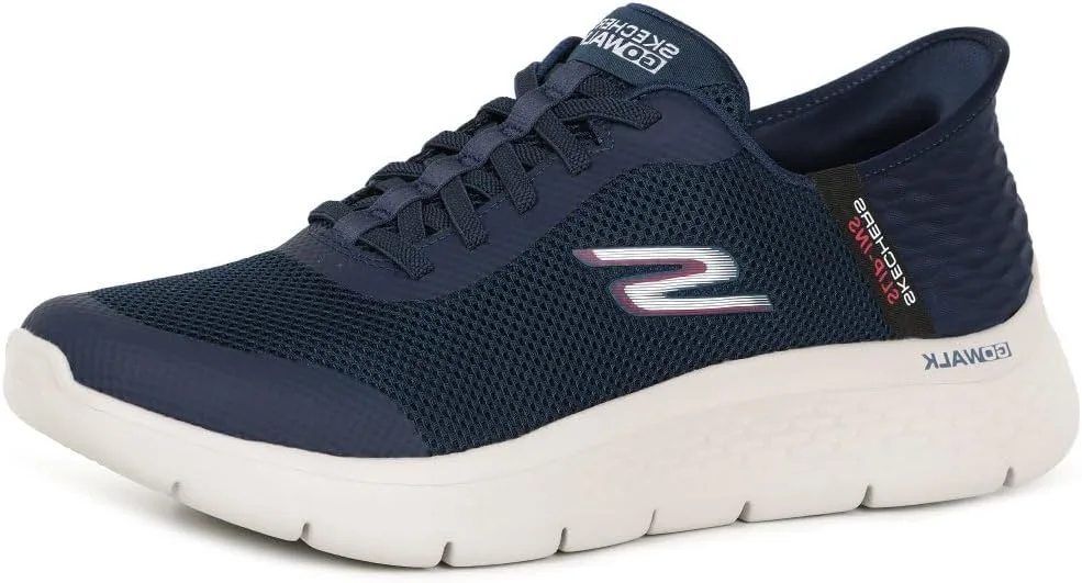 Мужские слипоны Skechers Hands Free: Go Walk Flex Hands Up Trainers, темно-синий/серый