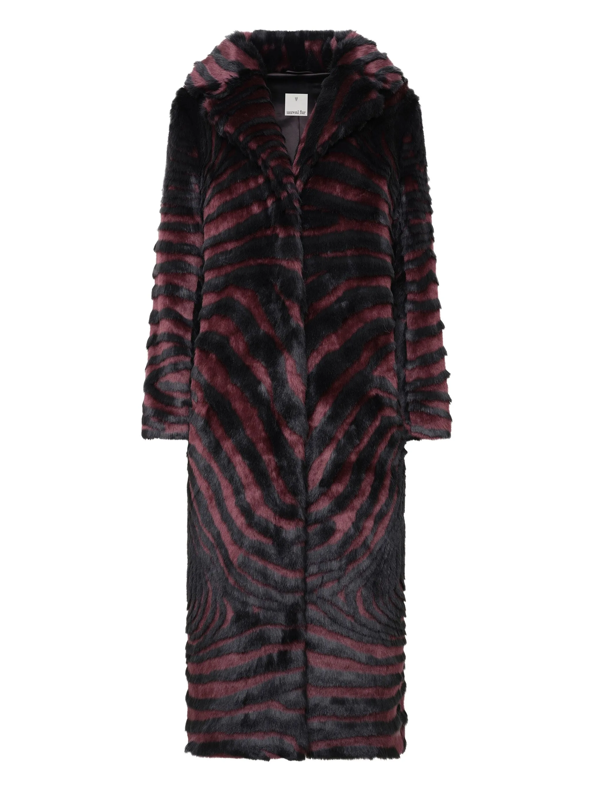 

Пальто Gonzo в полоску Unreal Fur, черный
