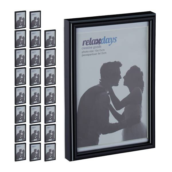 

24xРамка для фотографий Relaxdays 10x15 cm schwarz, черный