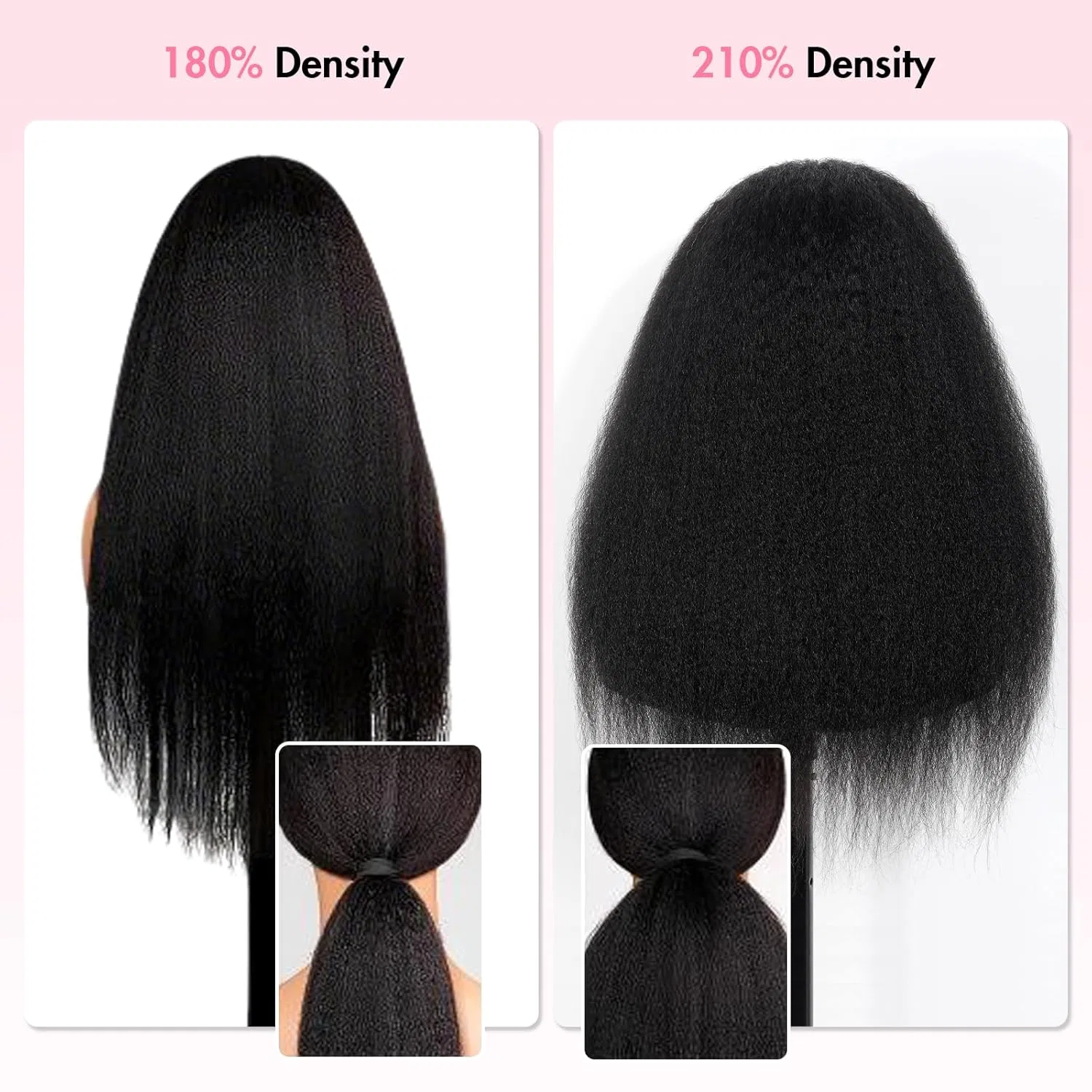 Женский парик из натуральных волос «Kinky Straight Half Wig» 3-в-1 Rxy — фото 3