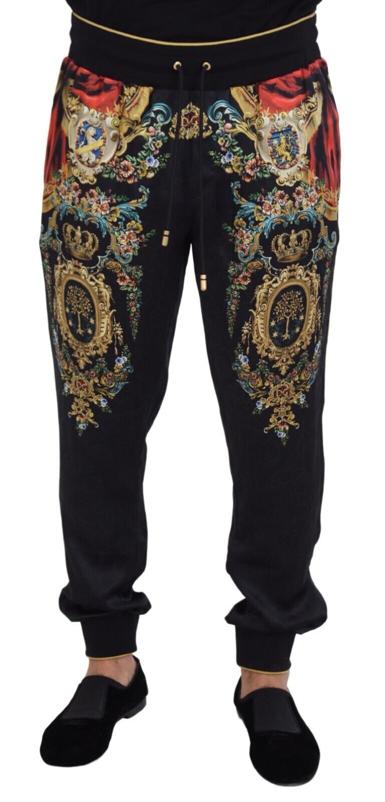 

Элегантные черные шелковые итальянские брюки Dolce & Gabbana