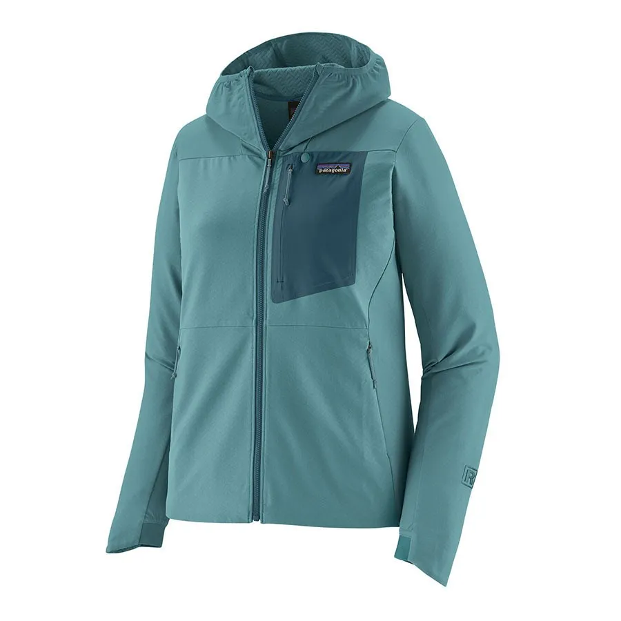 

R1 CrossStrata Полноразмерная Толстовка с Молнией Patagonia, Wetland Blue