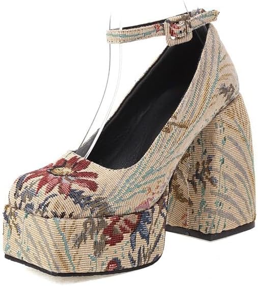 

Женские босоножки на платформе LSIGHTUS с ремешками, высоким массивным каблуком, открытым носком и фиксацией на щиколотке, модные обувь на шнуровке для свадьбы, вечеринки, выпускного, танцев или вечернего платья, коричневый