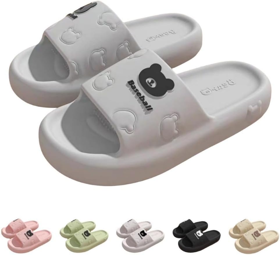 

Милые шлепанцы с медвежонком для женщин Albiva, серый