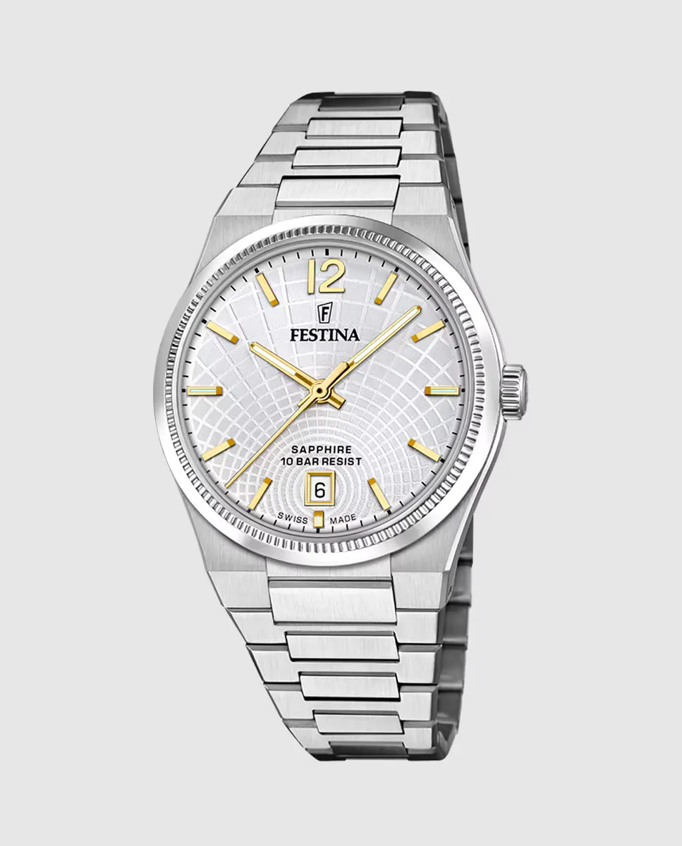 

F20052/2 Женские часы Rivé из серебряной стали швейцарского производства Festina, серебряный
