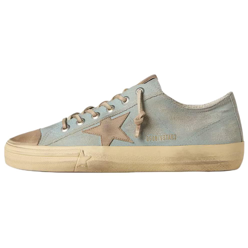 

Golden Goose Мужские парусиновые туфли V Star Low Top, светло-синие