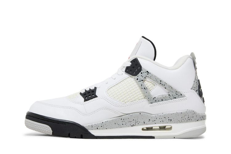 Кроссовки Air Jordan Interscope Records x Air Jordan 4 Retro OG 'White Cement', белый — фото 4