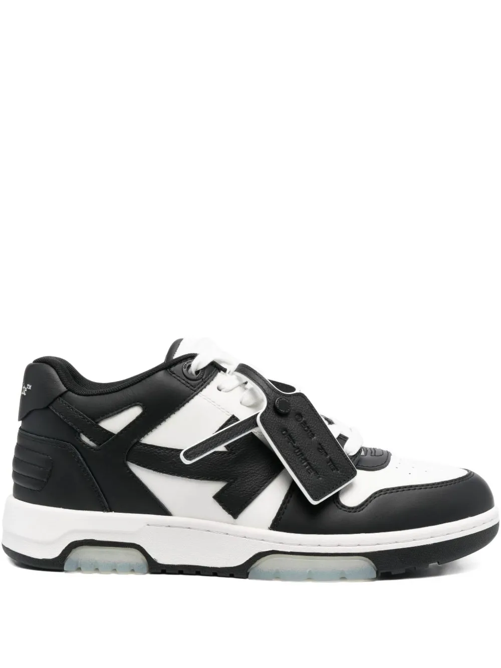 

Низкие кожаные кеды Out Of Office со стрелками OFF-WHITE, черный