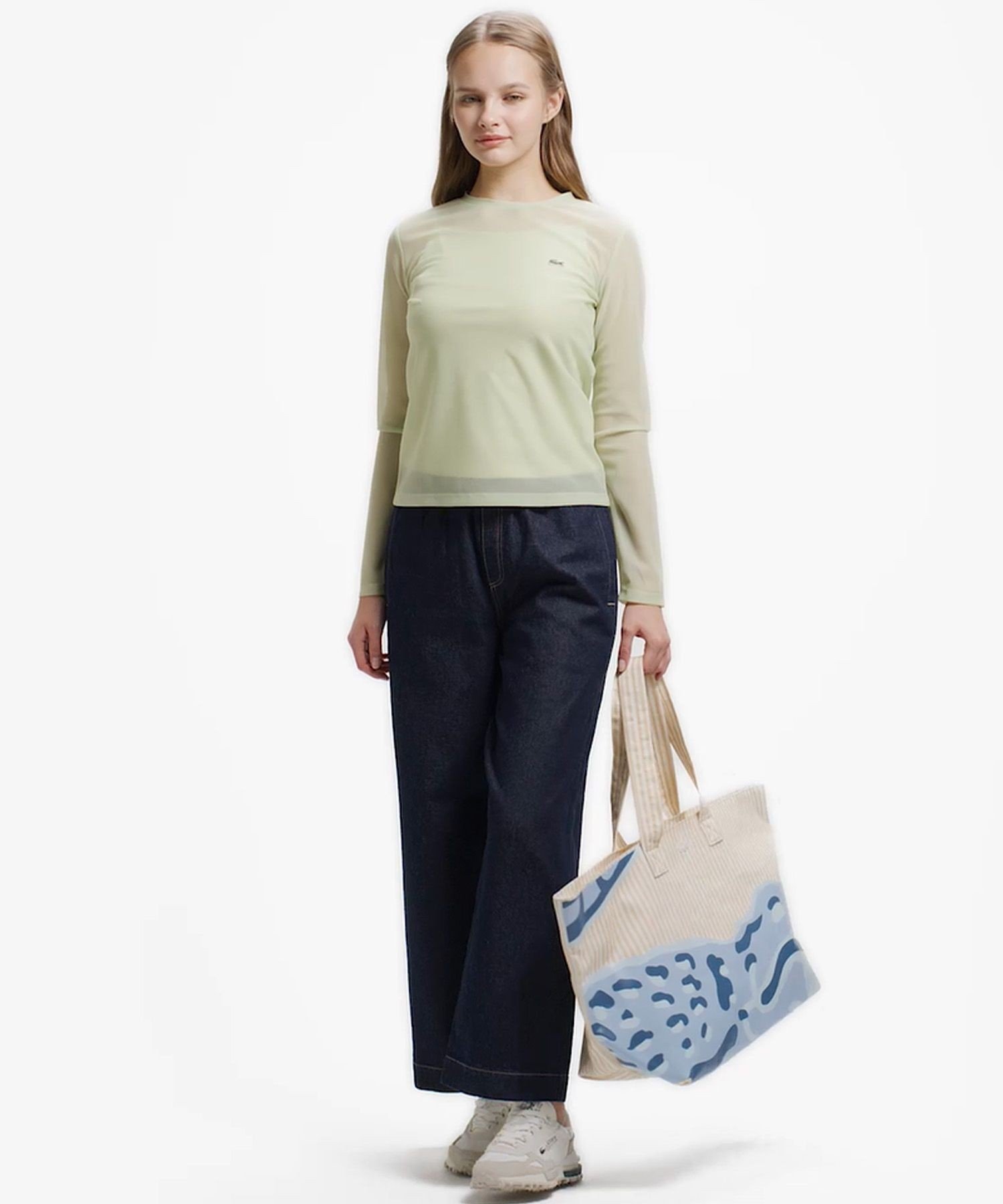 Топ LACOSTE Многослойный, Sage Green — фото 4