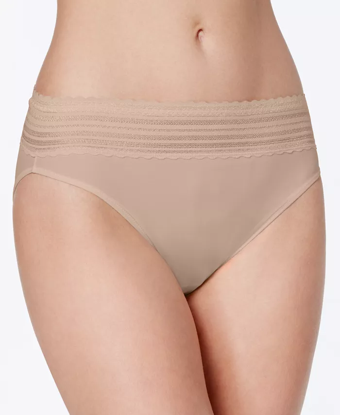 

Трусы Warners® No Pinching No Problems® Dig-Free Comfort Waist with Lace Microfiber Hi-Cut 5109 Warner's, коричневый