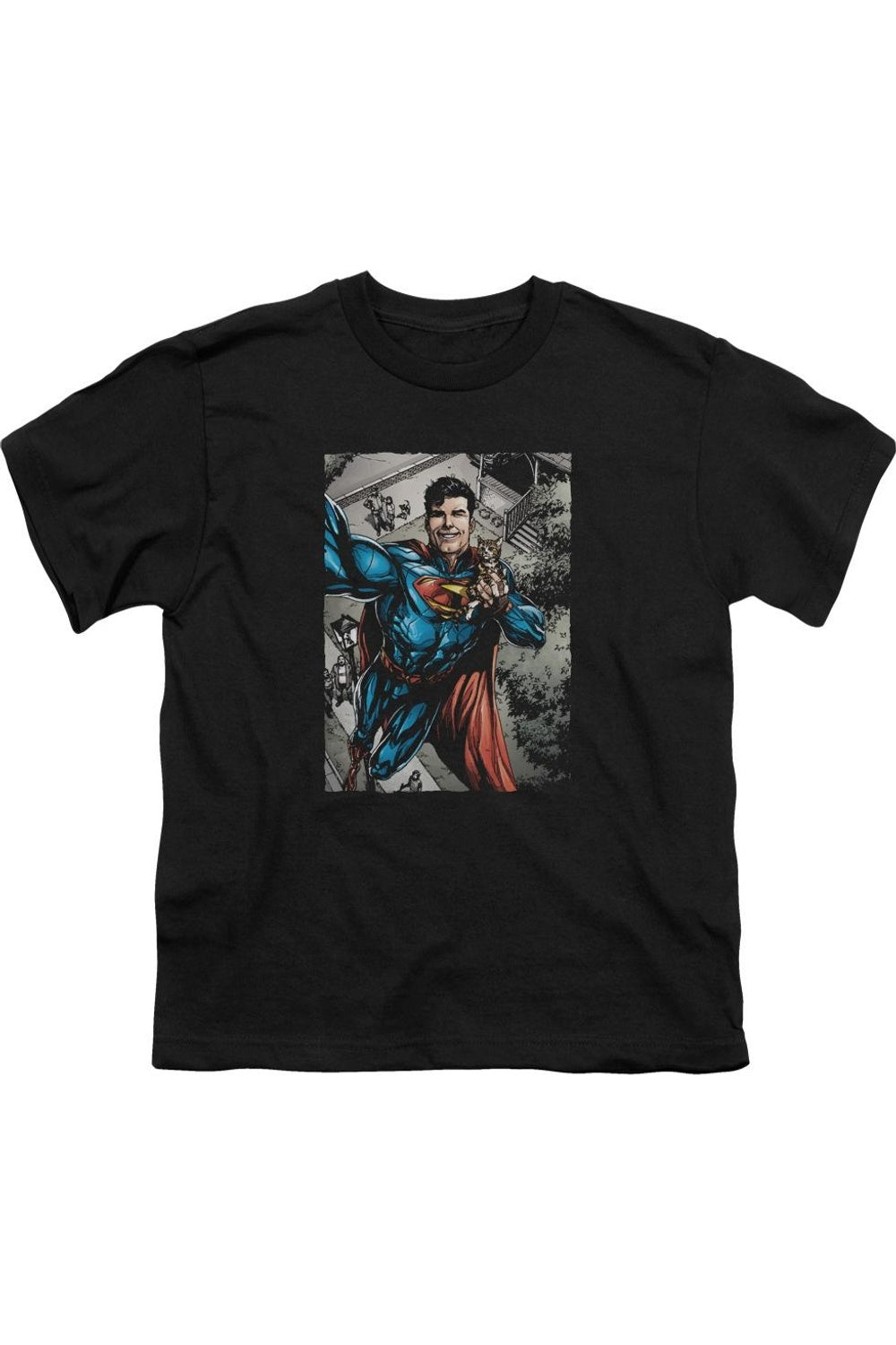 

Футболка с Суперменом для детей "Супер селфи" Gildan, черный