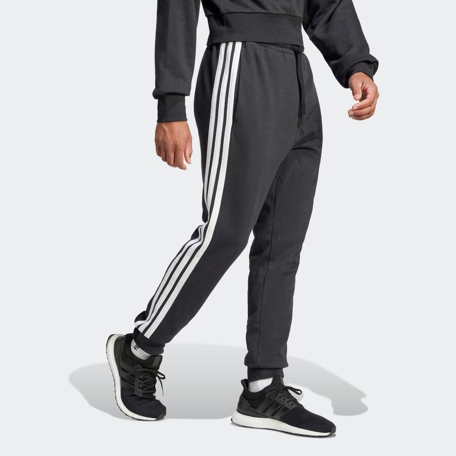 ADIDAS Мужские хлопковые спортивные брюки - черные — фото 2