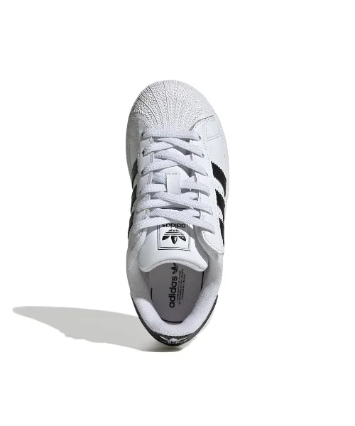 Детские кроссовки Adidas Originals SST II с липучками чёрные — фото 2