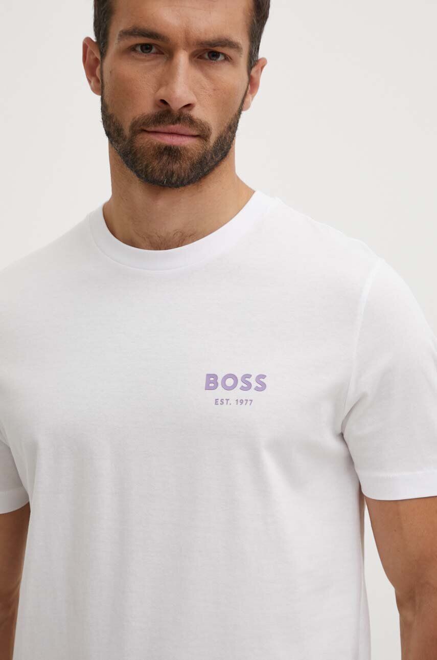 

Хлопковая футболка BOSS, белый