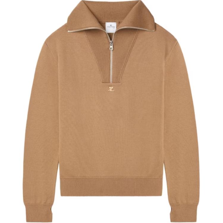 

Свитер из шерсти с вышитым логотипом Courrèges COURREGES, желтый