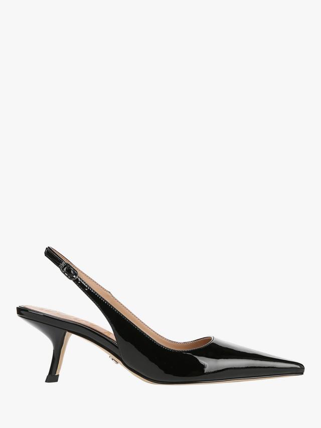 Туфли-лодочки из кожи бьянки с откидной спинкой Sam Edelman, черный