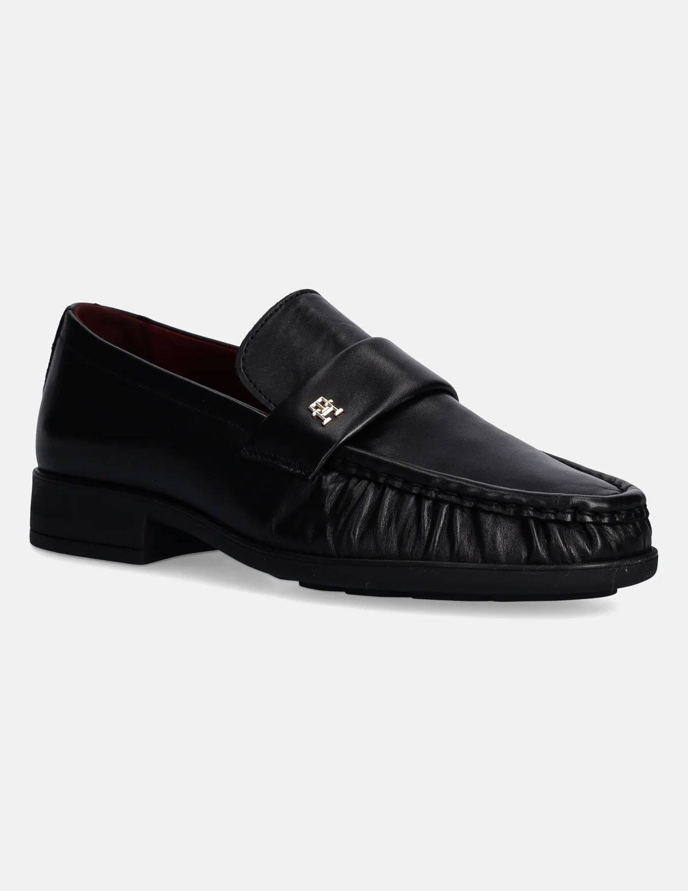 LOAFER SOFT NAPPA Кожаные лоферы со складками Tommy Hilfiger, черный — фото 2