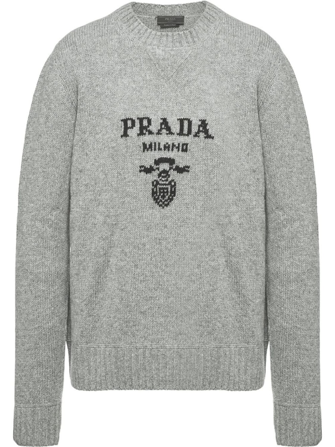 

Prada джемпер из смеси шерсти и кашемира с логотипом, серый