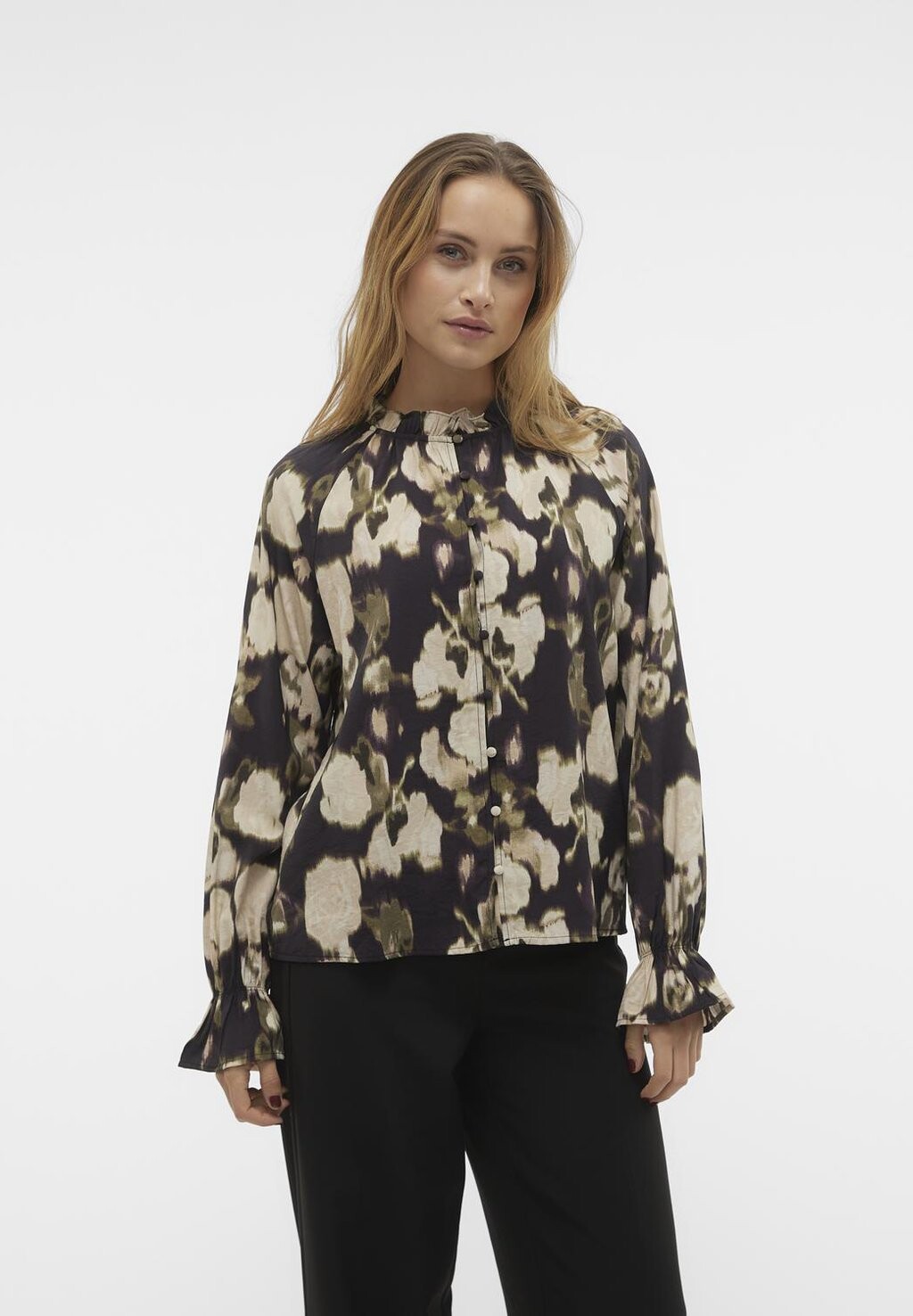 

Рубашка Vero Moda РУБАШКА VMCELINA FRILL, цвет black