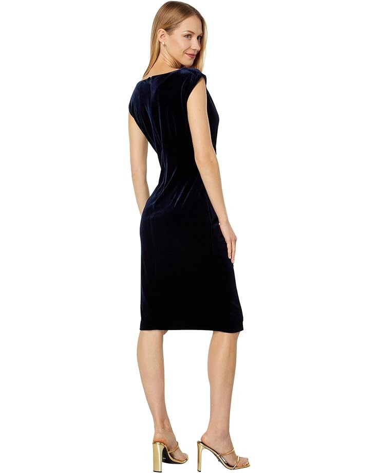 

Платье Vince Camuto Velvet Cowl Neck Bodycon, темно-синий