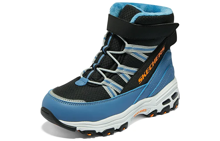 Skechers Кроссовки высокие детские уличные с амортизацией голубые для подростков — фото 4