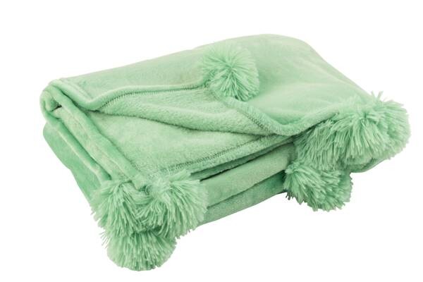 

Одеяло J-LINE PomPom, 130x170x130 см, зеленый