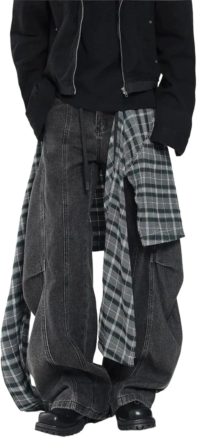 Джинсы свободные джинсовые Unisex, A2019 Black