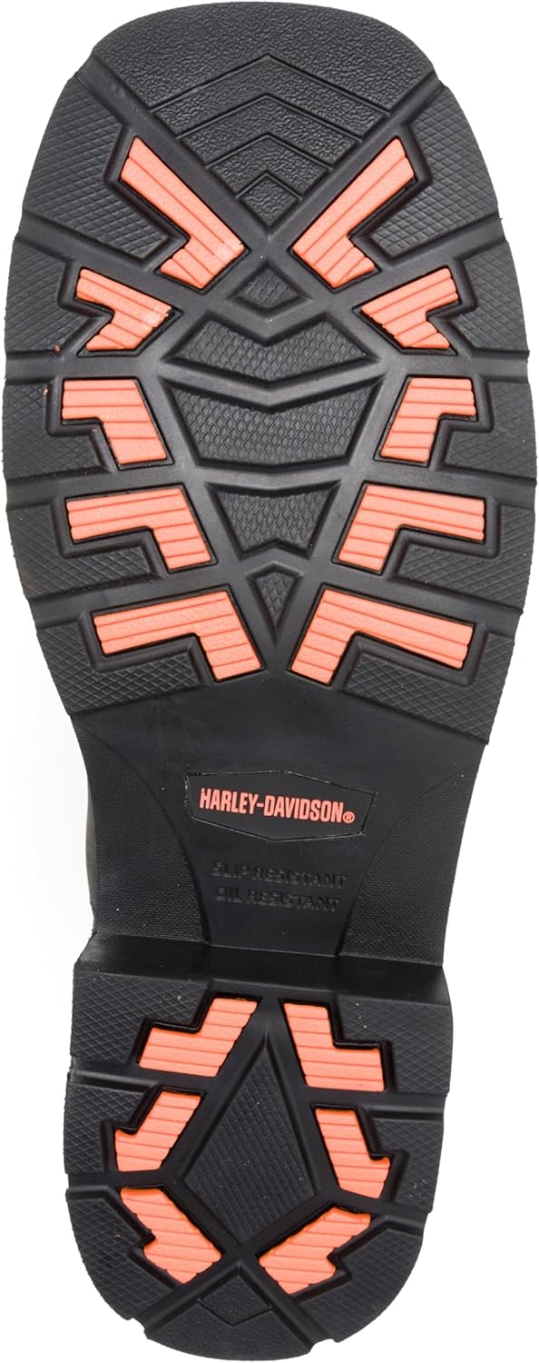 Мужские рабочие ботинки Harley-Davidson Altman с композитным носком, водонепроницаемой кожей, в стиле вестерн, черный — фото 4