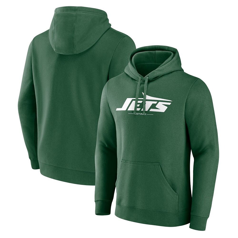 

Мужской зеленый пуловер с капюшоном Fanatics New York Jets Team Lockup, цвет Jet Green