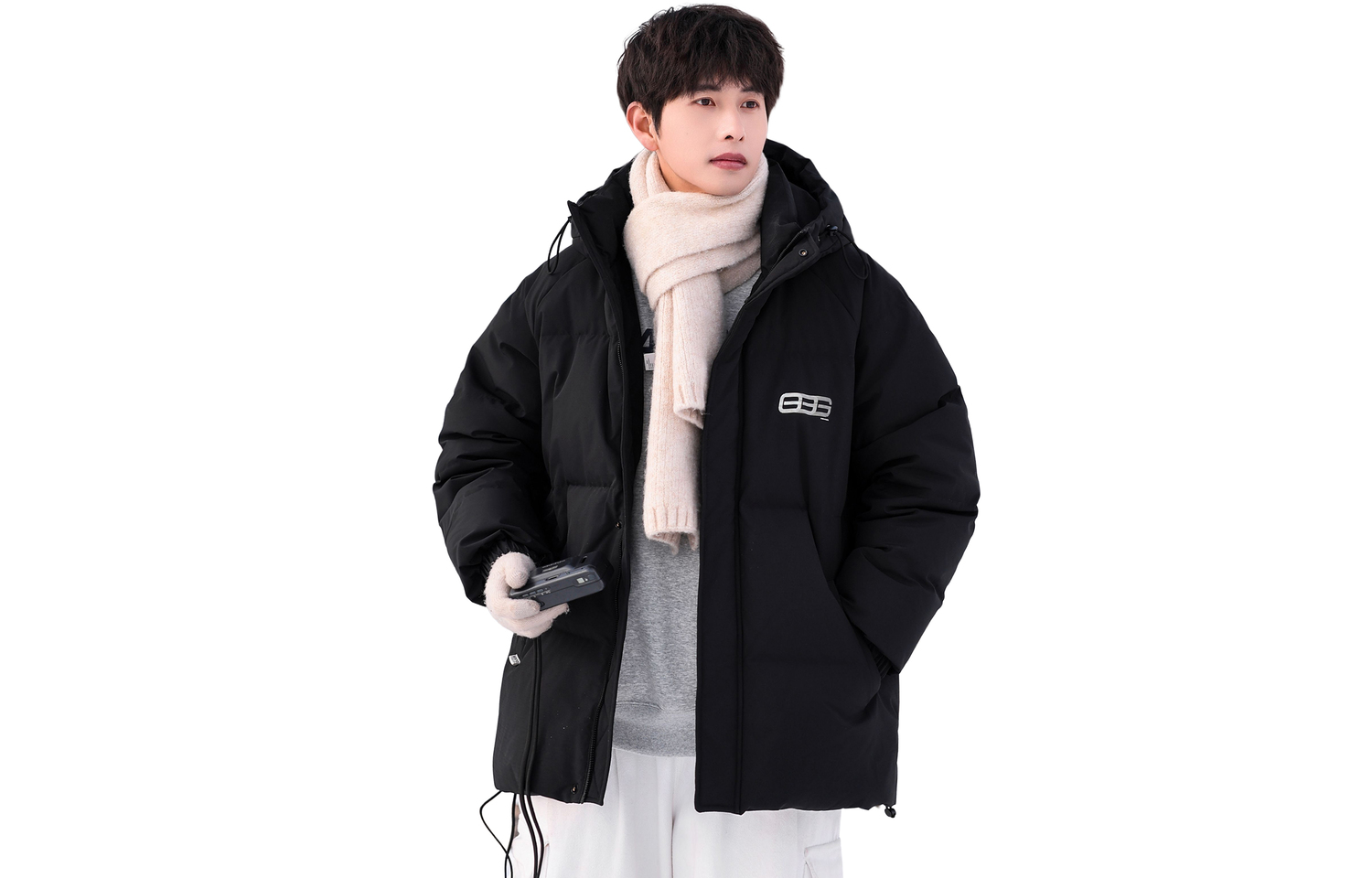 

WARRIOR Пуховик Huichao Wings Collection Унисекс, Black Cropped