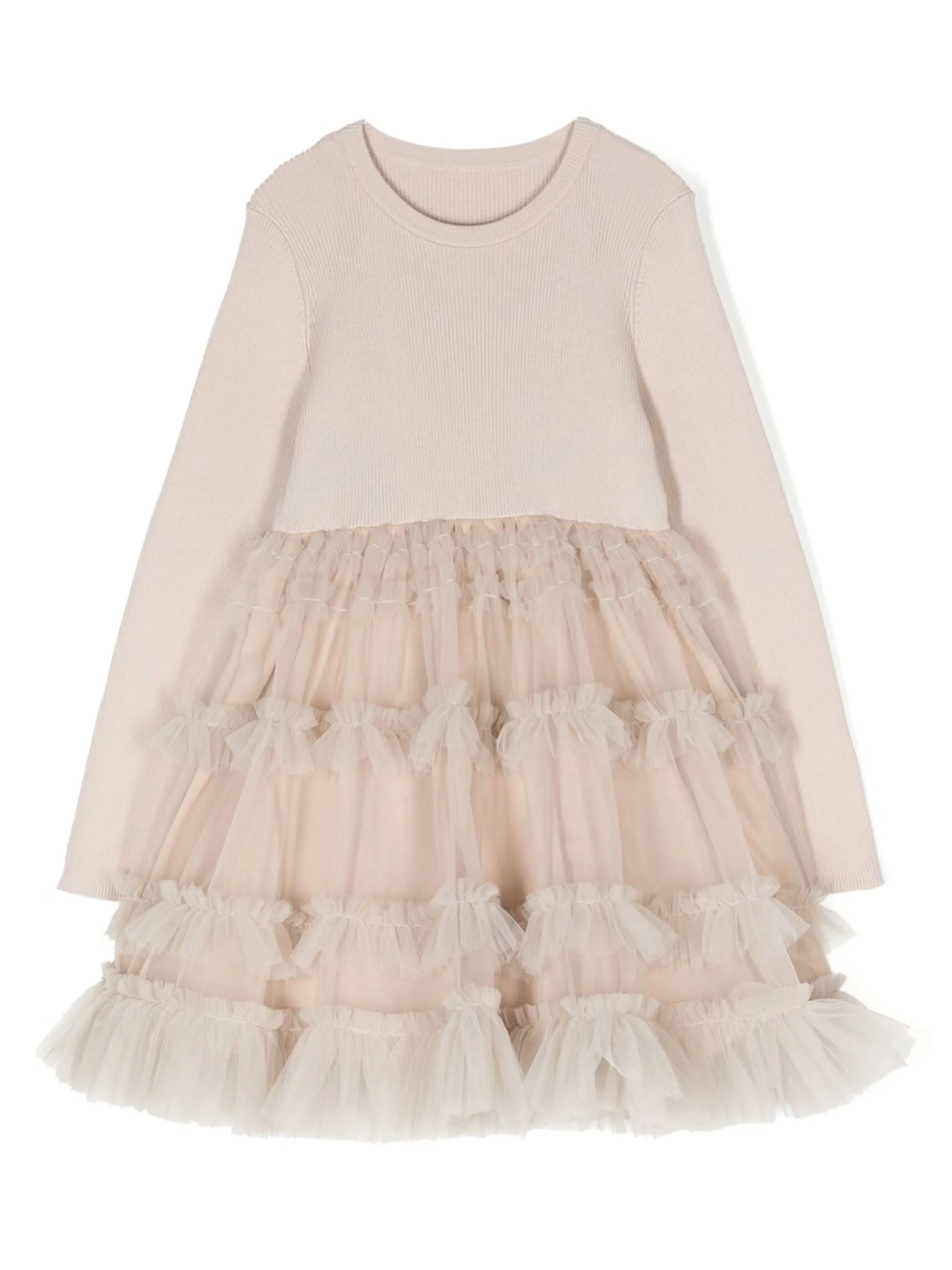 

Сетчатое платье с круглым вырезом Jnby By Jnby, нейтральный