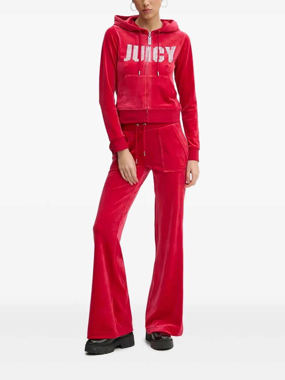 

Велюровые брюки Astor с карманами Juicy Couture, красный