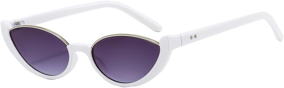 

Солнцезащитные очки «кошачий глаз» для женщин, полуободковые, модные винтажные, мужские солнцезащитные очки, роскошные солнцезащитные очки с защитой от УФ-излучения UV400 TYUVIVO, White