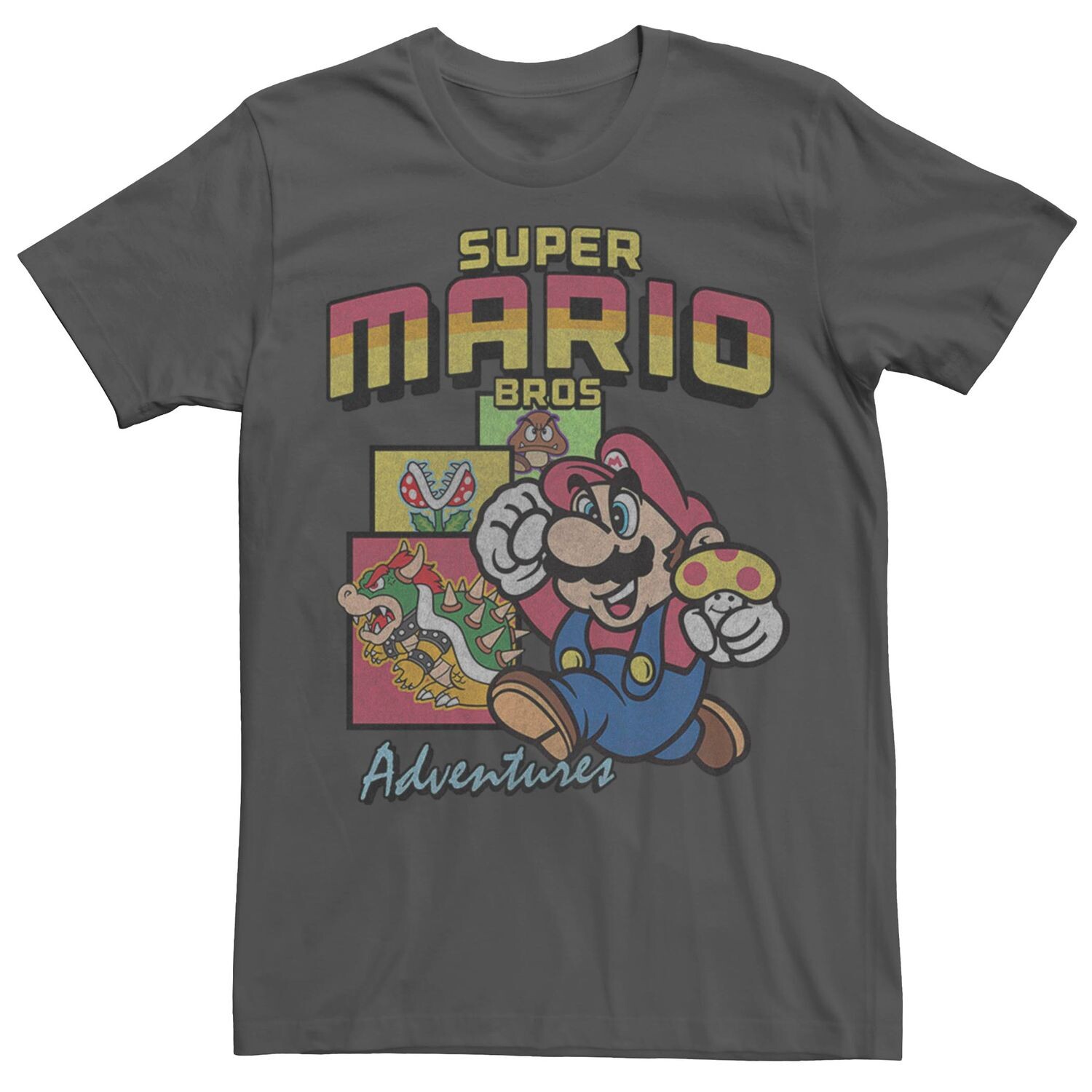 

Мужская винтажная футболка Nintendo Super Mario Bros Adventures Licensed Character