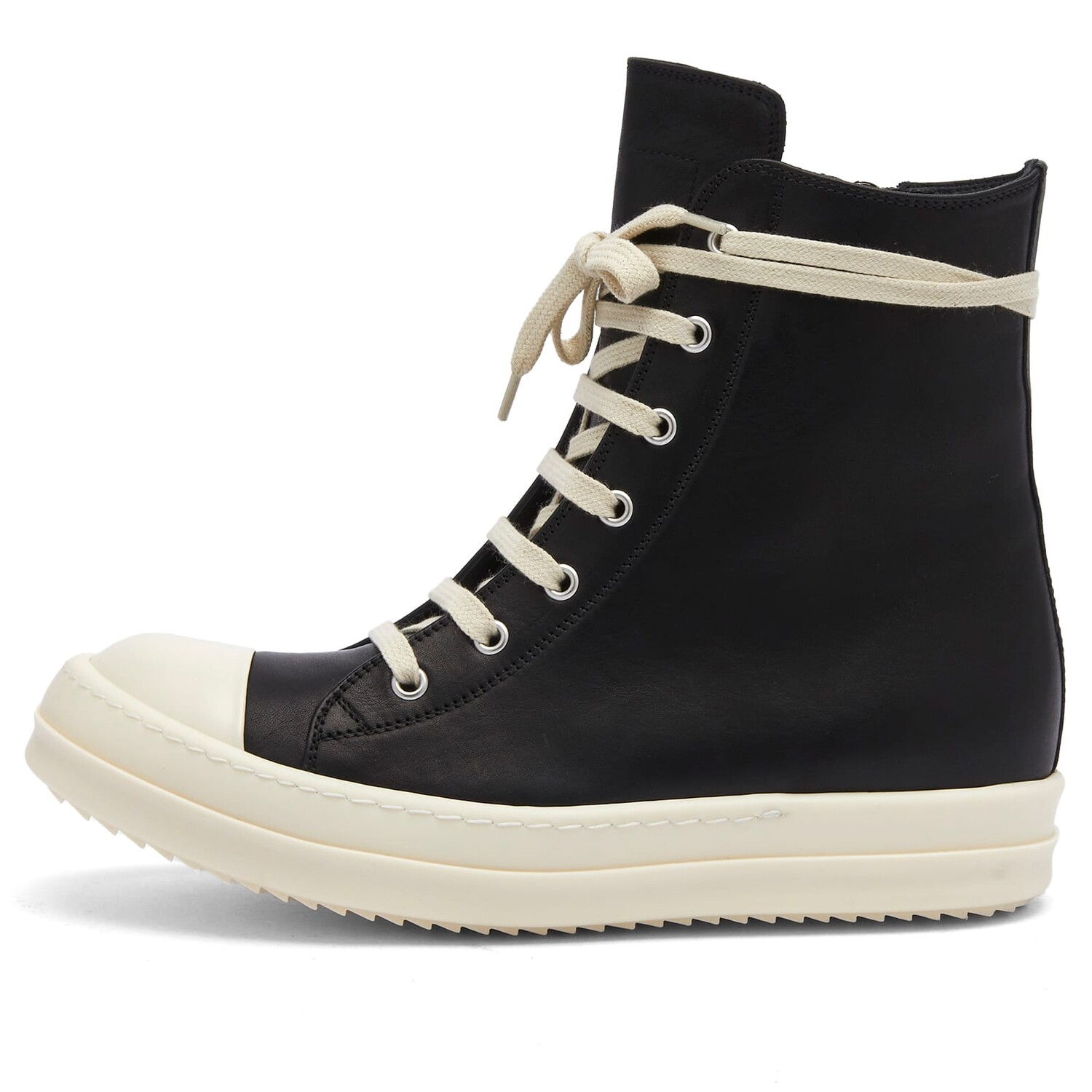 Кроссовки Rick Owens Hi Top Sneakers, цвет Black & Milk