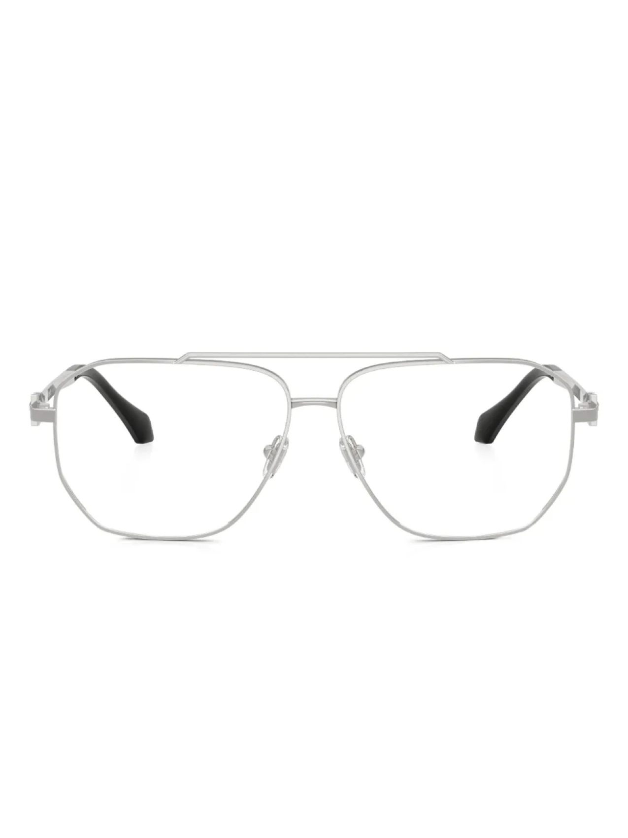 

Очки в геометрической оправе Versace Eyewear, серебряный