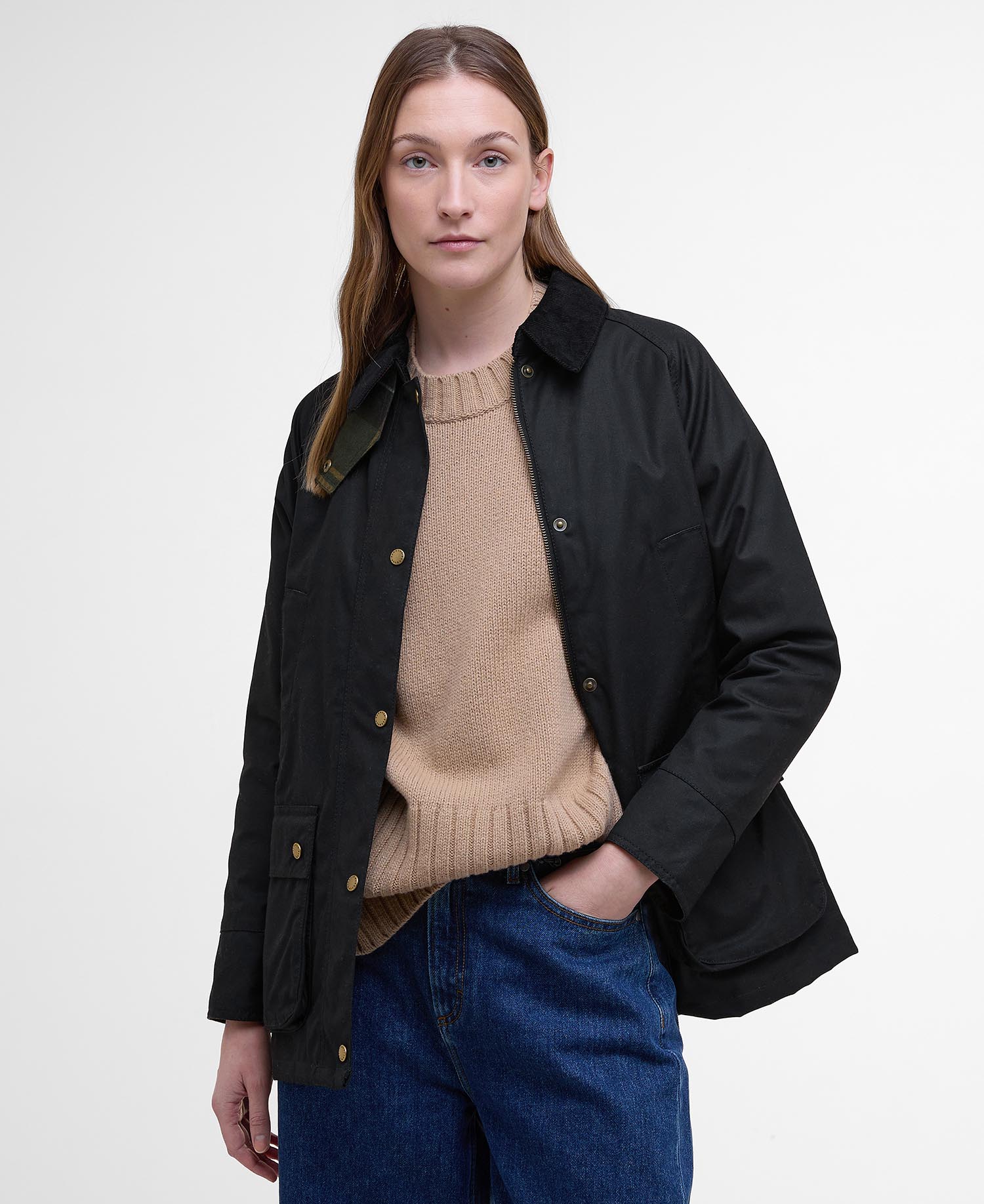 

Вощеная куртка Barbour Acorn, черный классический